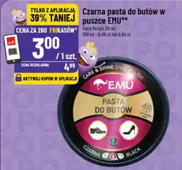 Polomarket Czarna pasta do butów w puszce EMU oferta