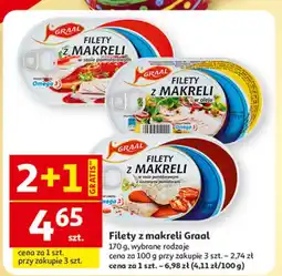 Auchan Filety z makreli w sosie pomidorowym suszonymi pomidorami Graal oferta