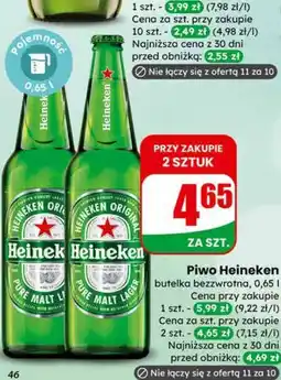 Dino Piwo Heineken butelka bezzwrotna oferta