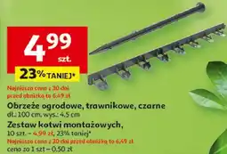 Auchan Obrzeże ogrodowe, trawnikowe, czarne dł.: 100 cm, wys.: 4,5 cm oferta