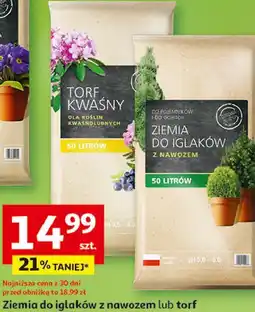 Auchan Ziemia do iglaków z nawozem lub torf oferta