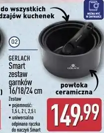 ALDI Smart zestaw garnków 16/18/24 cm oferta