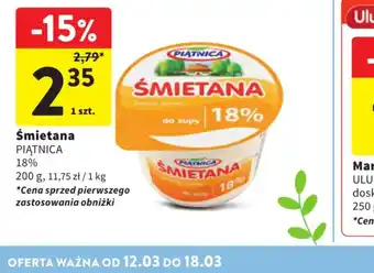 Intermarche Smietana Piątnica 18% oferta