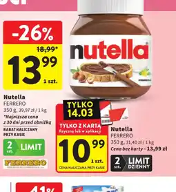 Intermarche Nutella Ferrero oferta