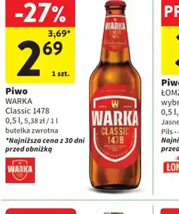 Intermarche Piwo Warka Classic 1478 oferta