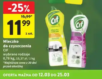 Intermarche Mleczko do czyszczenia Cif oferta