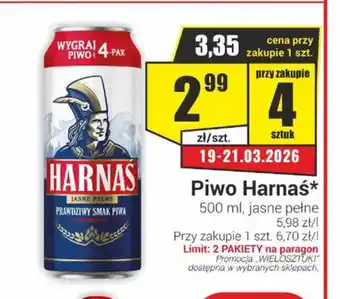 Delikatesy Sezam Piwo Harnaś oferta