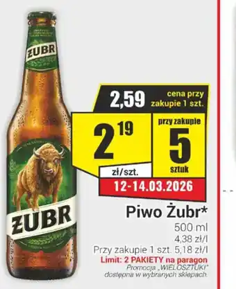 Delikatesy Sezam Piwo Zubr oferta