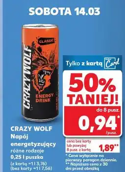 Kaufland Napój energetyzujący różne rodzaje oferta