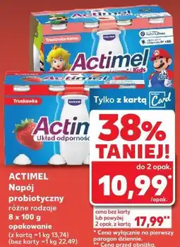 Kaufland Actimel Napój probiotyczny różne rodzaje 8 x 100 g opakowanie oferta