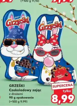 Kaufland Czekoladowy zając z drażami Grześki oferta