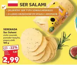 Kaufland Ser Salami zioła-czosnek, pomidor-bazylia, pieprz-chilli oferta