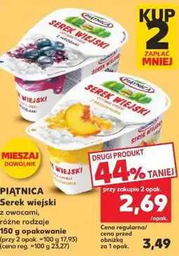 Kaufland Serek wiejski z owocami, różne rodzaje oferta