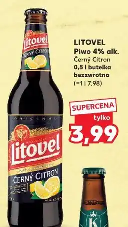 Kaufland Litovel Piwo 4% alk. Černý Citron 0,5 l butelka bezzwrotna oferta