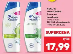 Kaufland Szampon do włosów HEAD & SHOULDERS różne rodzaje 400/360 ml opakowanie oferta