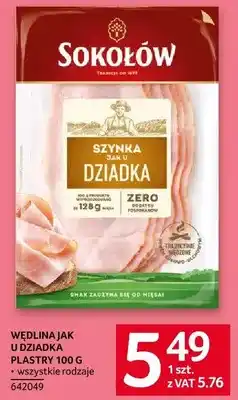 Selgros Wędlina Szynka dziadka plastry oferta