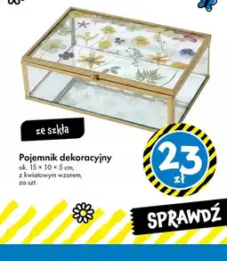 Tedi Pojemnik dekoracyjny ze szkła z kwiatowym wzorem oferta