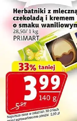 Prim Market Herbatniki z mleczną czekoladą i kremem o smaku waniliowym oferta