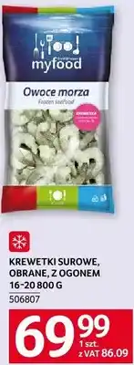 Selgros Krewetki surowe durane z ogonkiem myfood 16-20 oferta