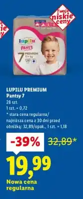 Lidl Pieluchomajtki Pantsy Premium 7 oferta