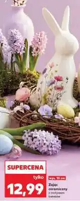 Kaufland Zając ceramiczny z motywem kwiatów oferta