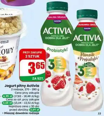 Dino Jogurt pitny Activia oferta