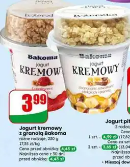 Dino Jogurt kremowy z granolą BAKOMA oferta
