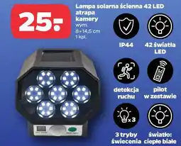 Netto Lampa solarna ścienna 42 LED atrapa kamery oferta