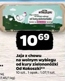 Netto Jaja z chowu na wolnym wybiegu od kury zielononóżki Od Kokoszki oferta