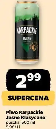 Netto Piwo Karpackie Jasne Klasyczne oferta