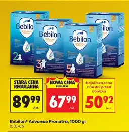 Biedronka Mleko Bebilon Advance Pronutra, 1000 g: 2, 3, 4, 5 oferta