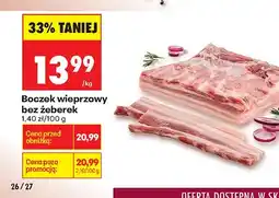 Biedronka Boczek wieprzowy bez żeberek oferta