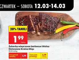 Biedronka Żeberka wieprzowe barbecue oferta