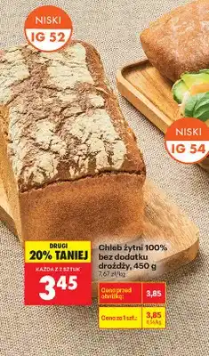Biedronka Chleb żytni 100% bez dodatku drożdży oferta