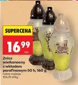 Biedronka Znicz wielkanocny z wkładem parafinowym różne rodzaje oferta
