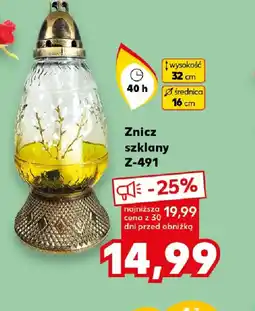 Kaufland Znicz szklany Z-491 oferta