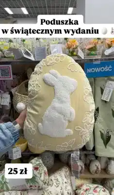 Pepco Poduszka wielkanocna jajko z królikiem oferta