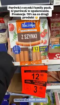 ALDI Parówki z szynki Family pack oferta
