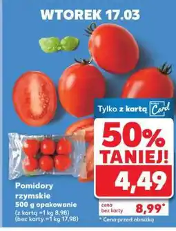 Kaufland Pomidory rzymskie 500 g opakowanie oferta