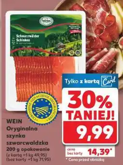 Kaufland WEIN Oryginalna szynka szwarcwaldzka 200 g opakowanie oferta