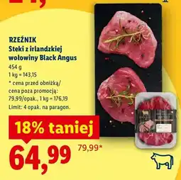 Lidl Steki z irlandzkiej wołowiny Black Angus oferta