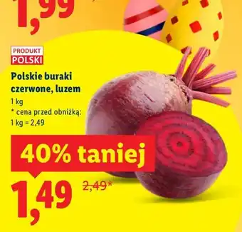 Lidl Buraki czerwone polskie luzem oferta