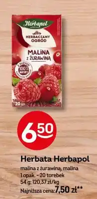 Żabka Herbata malina z żurawiną oferta