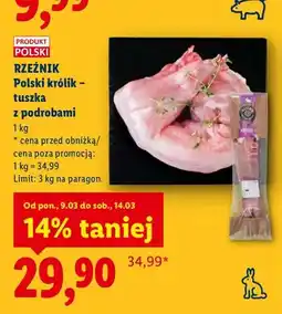 Lidl Polski królik - tuszka z podrobami oferta