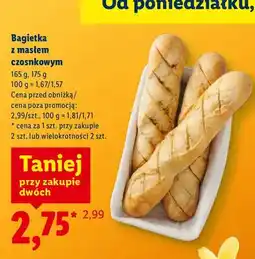Lidl Bagietka z masłem czosnkowym oferta