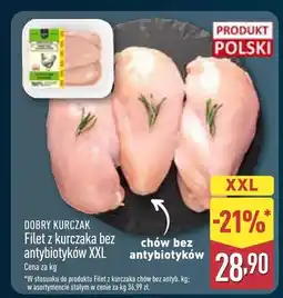 ALDI Filet z kurczaka bez antybiotyków XXL chów bez antybiotyków oferta