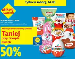 Lidl Wszystkie słodycze KINDER oferta
