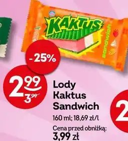 Żabka Lody Kaktus Sandwich oferta