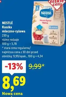 Lidl Kaszka mleczno-ryżowa oferta