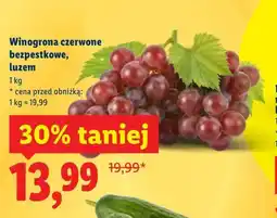 Lidl Winogrona czerwone bezpestkowe, luzem oferta